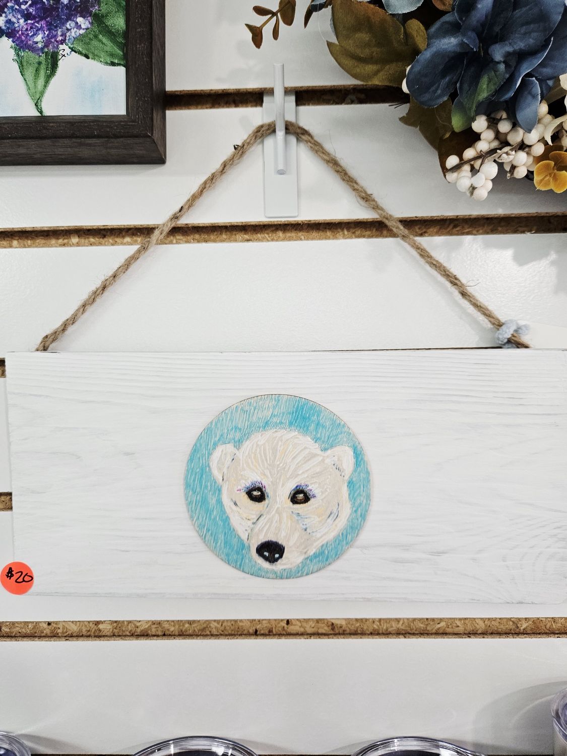 Polar Bear Painted Sign