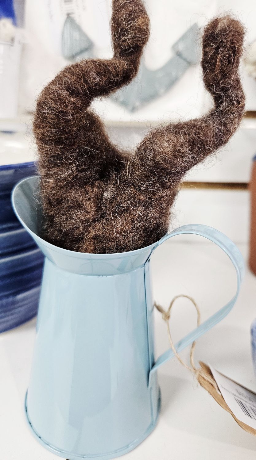 Bunny in Blue Watering Can