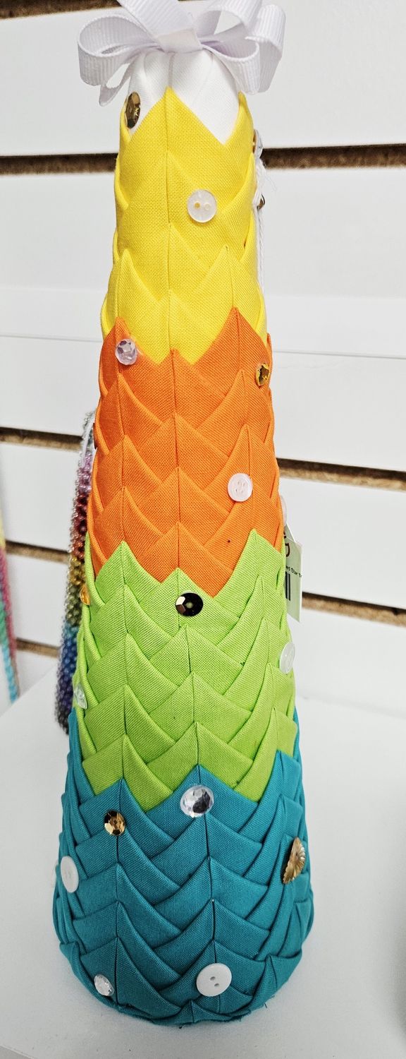 Blue/Green/Orange/Yellow Folded Star Tree