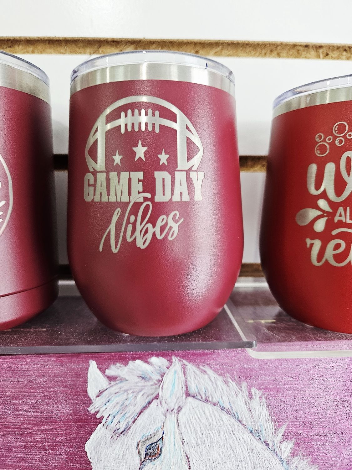 Game Day Vibes Wine Tumbler