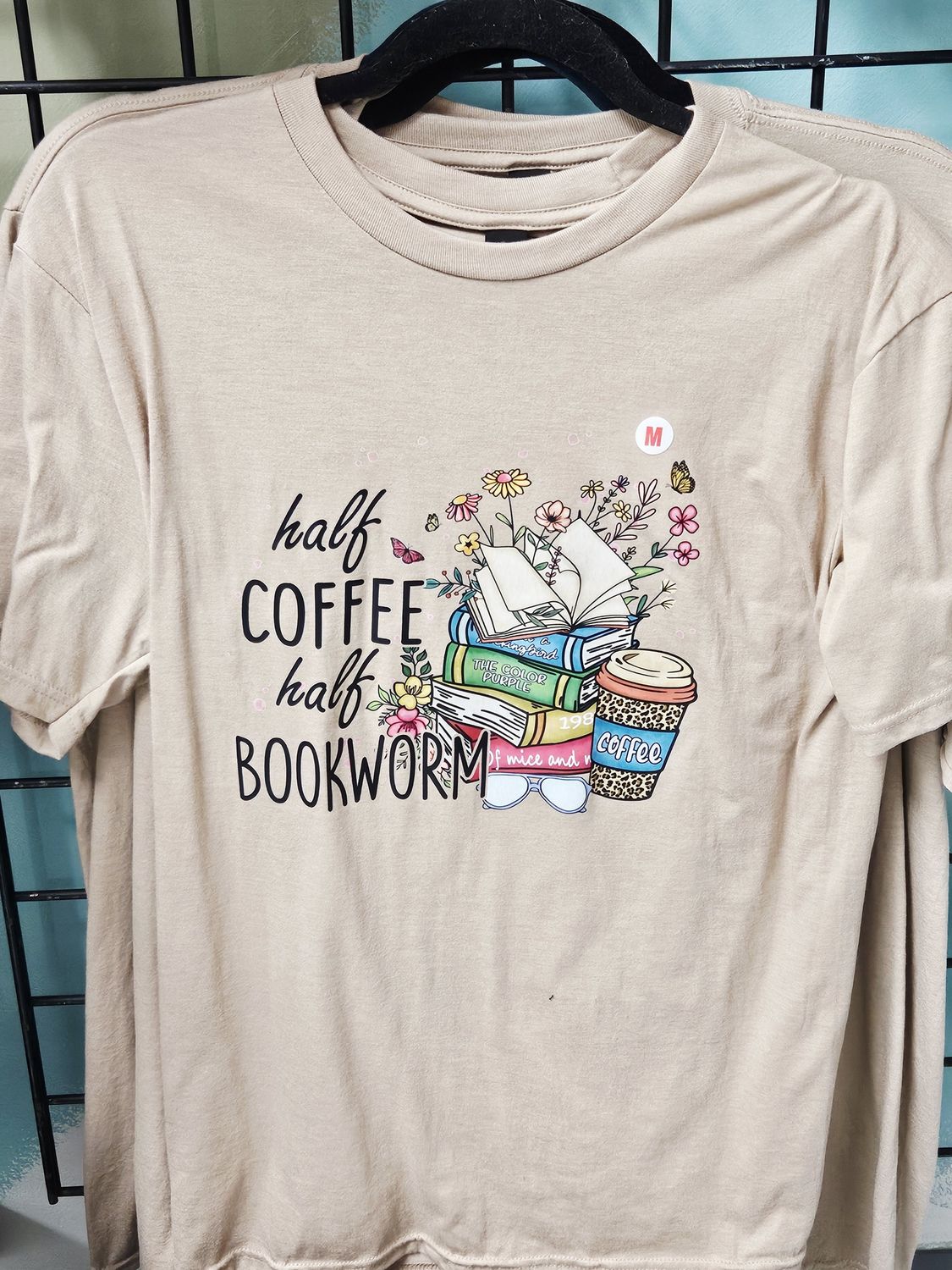 Half Coffee Half Bookworm T-Shirt
