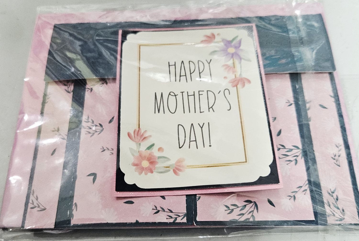 mothers day pop up greeting card pink envelope