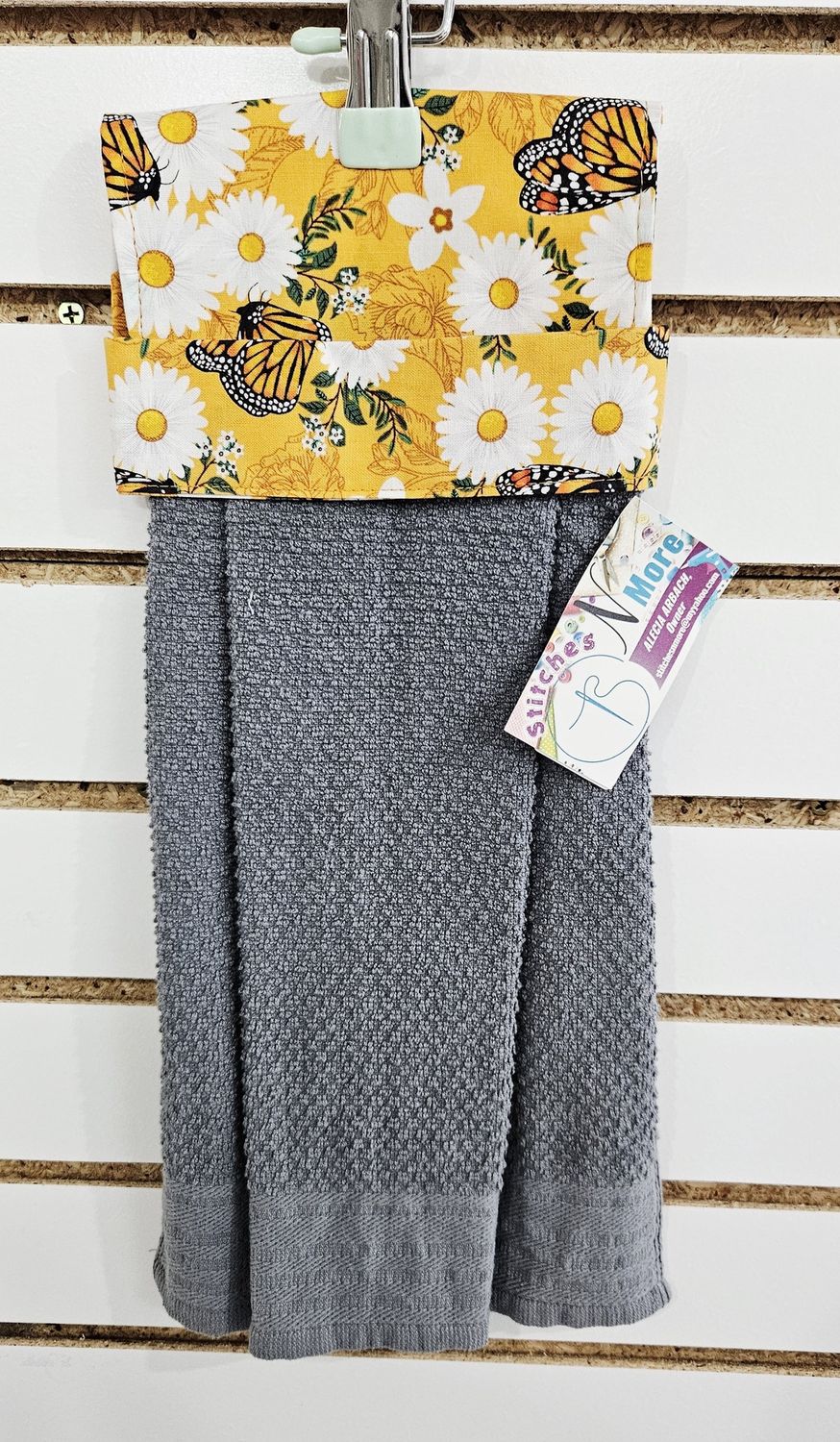 gold butterflies towel