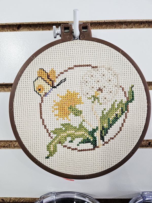 Butterfly Dandelion Cross-Stitch