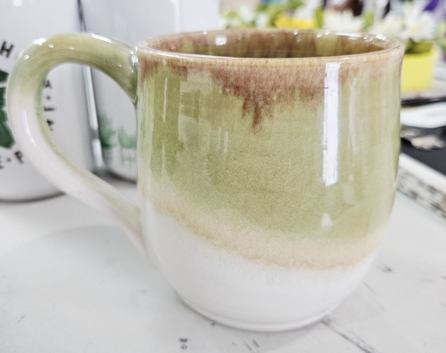 Green/Yellow Ceramic Mug