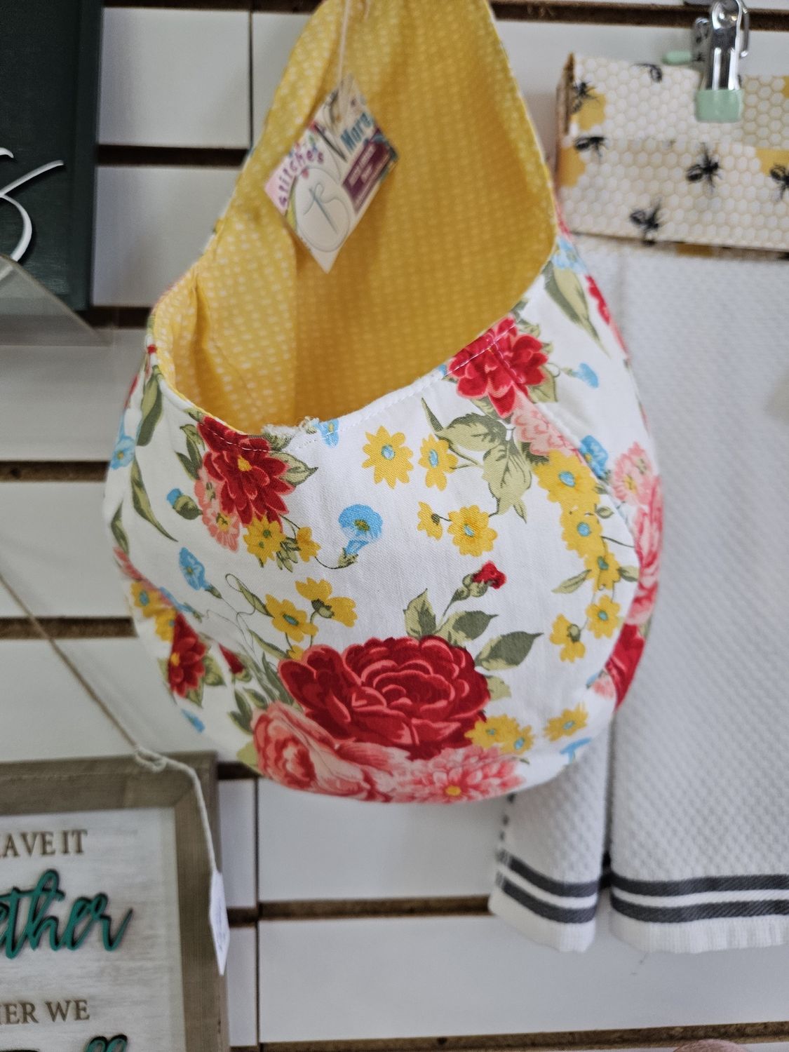 Red Floral Catch all bag