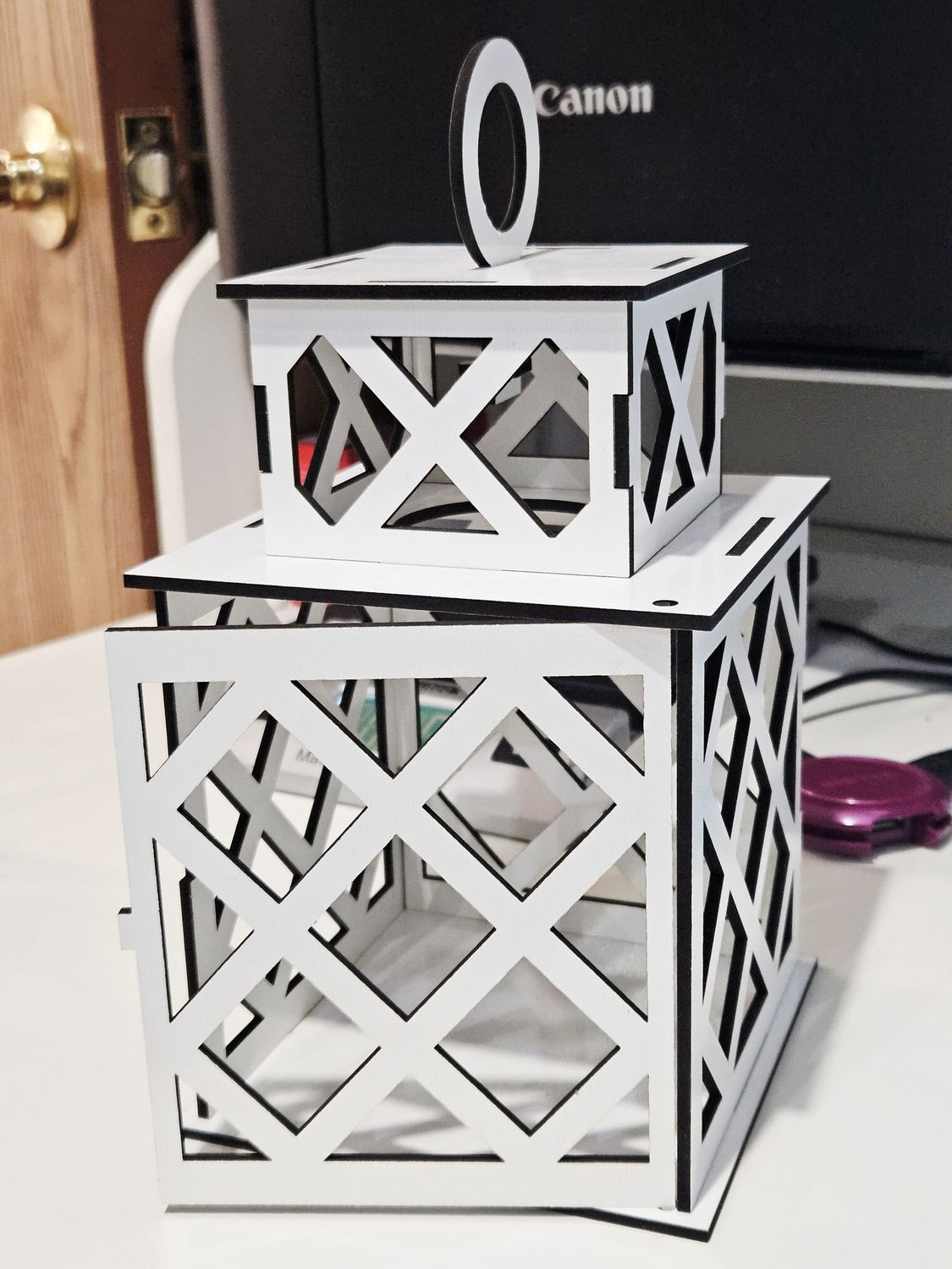 White Lattice Lantern