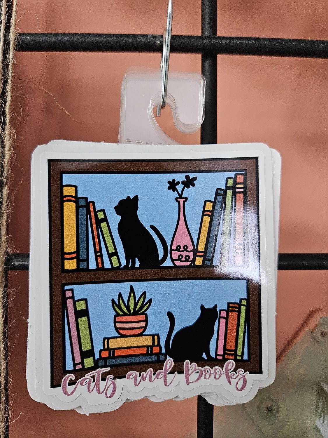 Cats &amp; books sticker