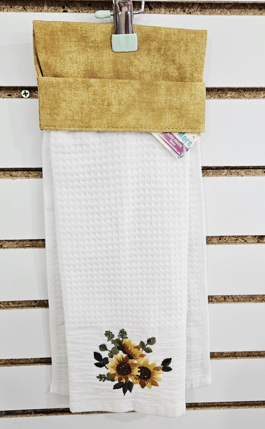 embroidered sunflower towel