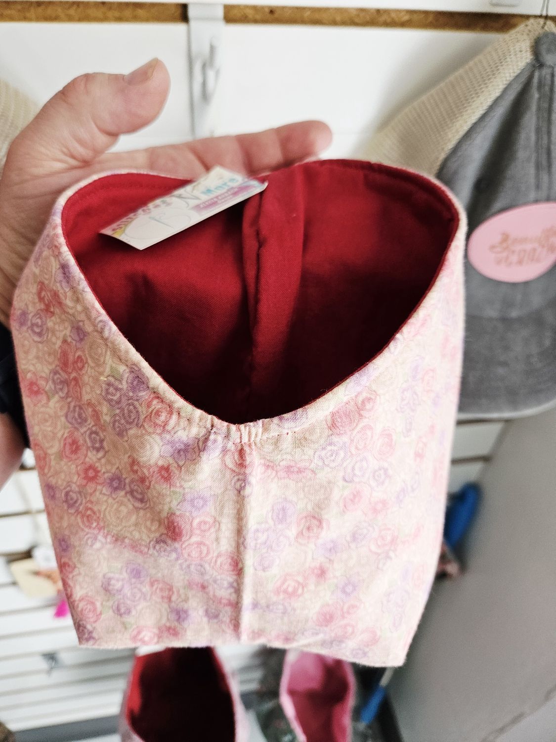 Small catch all bag - pink/purple floral