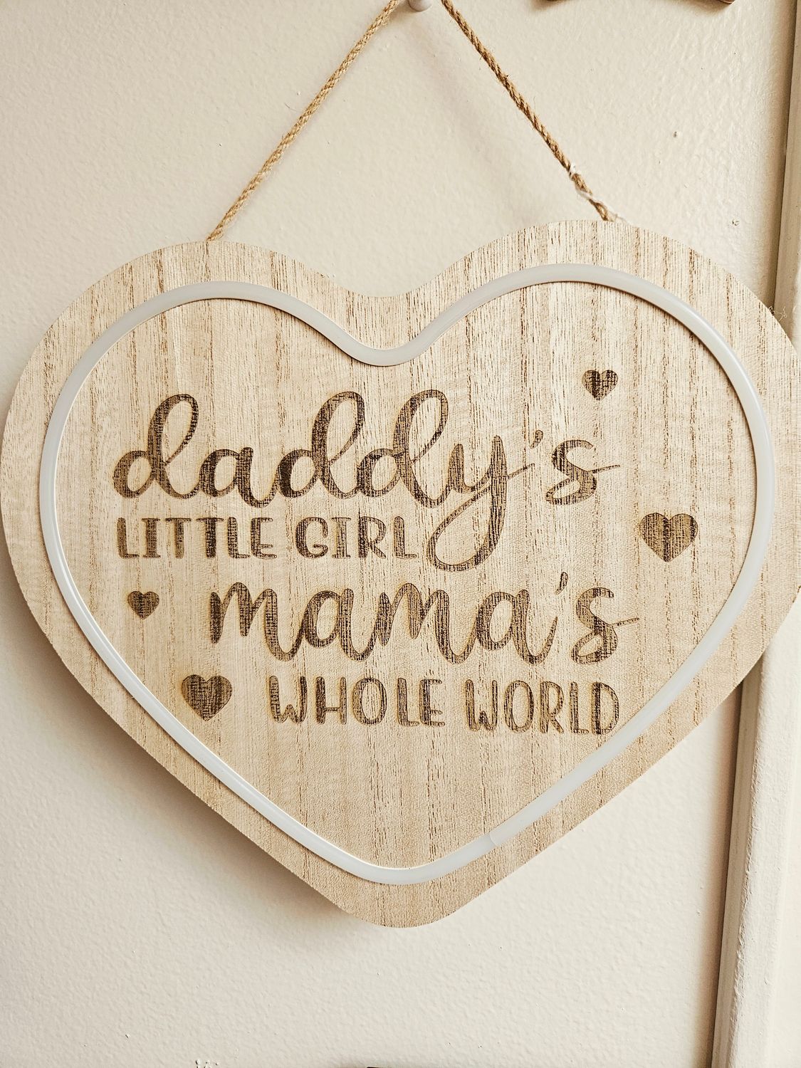 engraved daddys girl light up sign