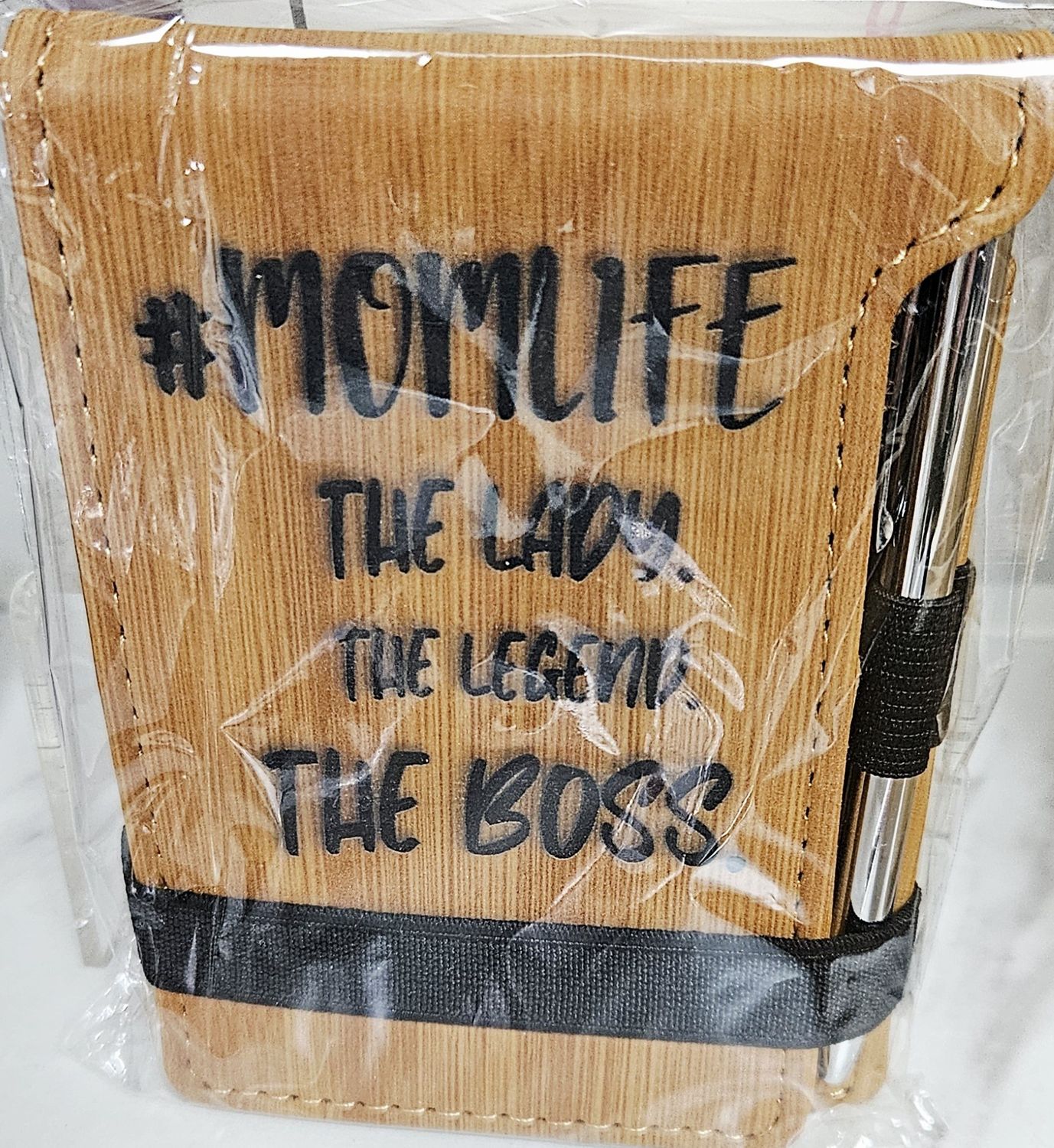 mom life bamboo mini notebook