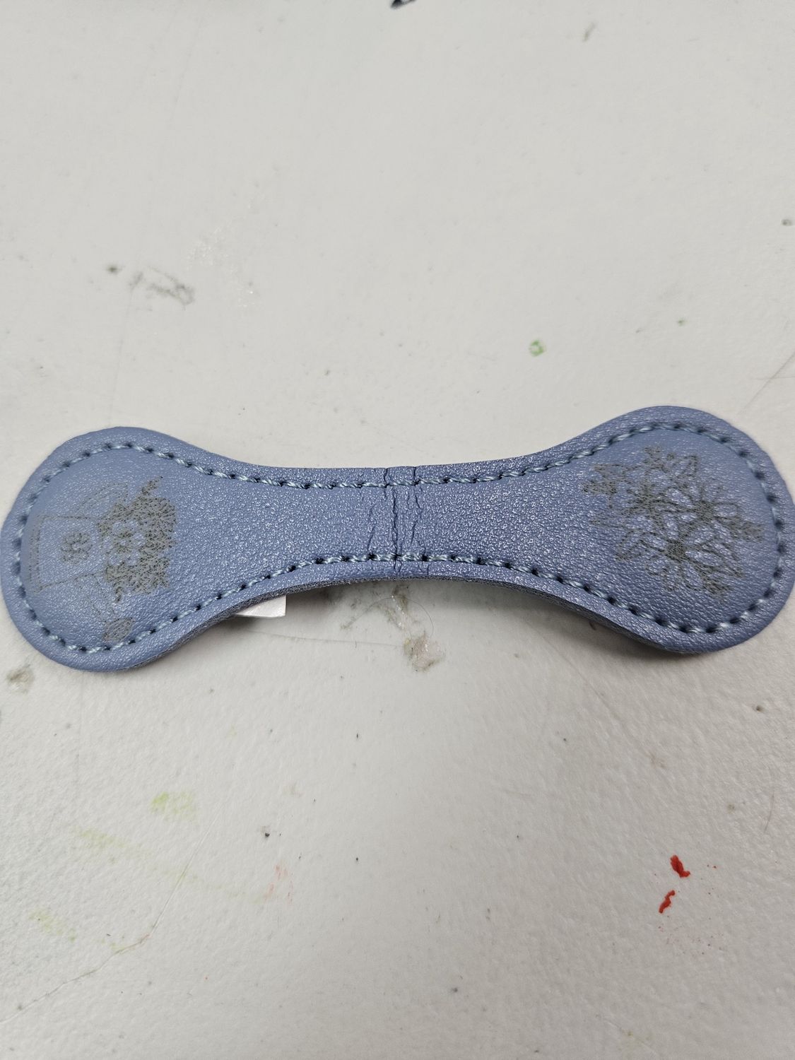 Magnetic bookmark - blue, flowers/can