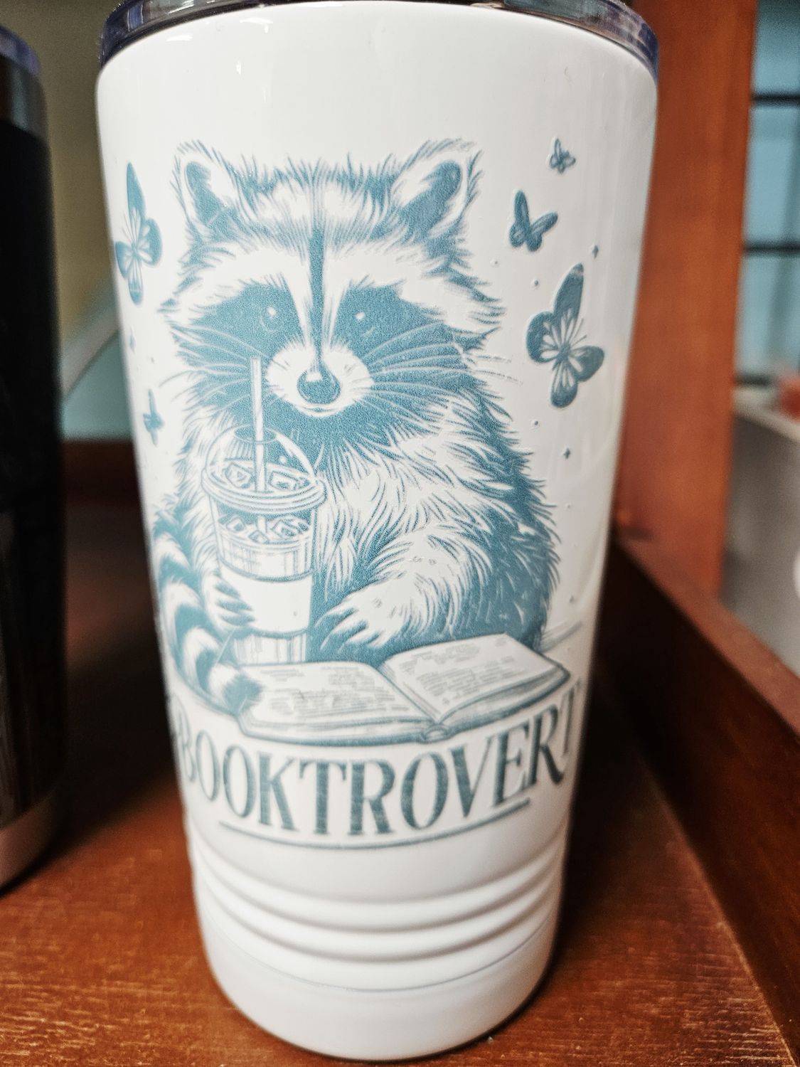 Booktrovert Racoon Tumbler