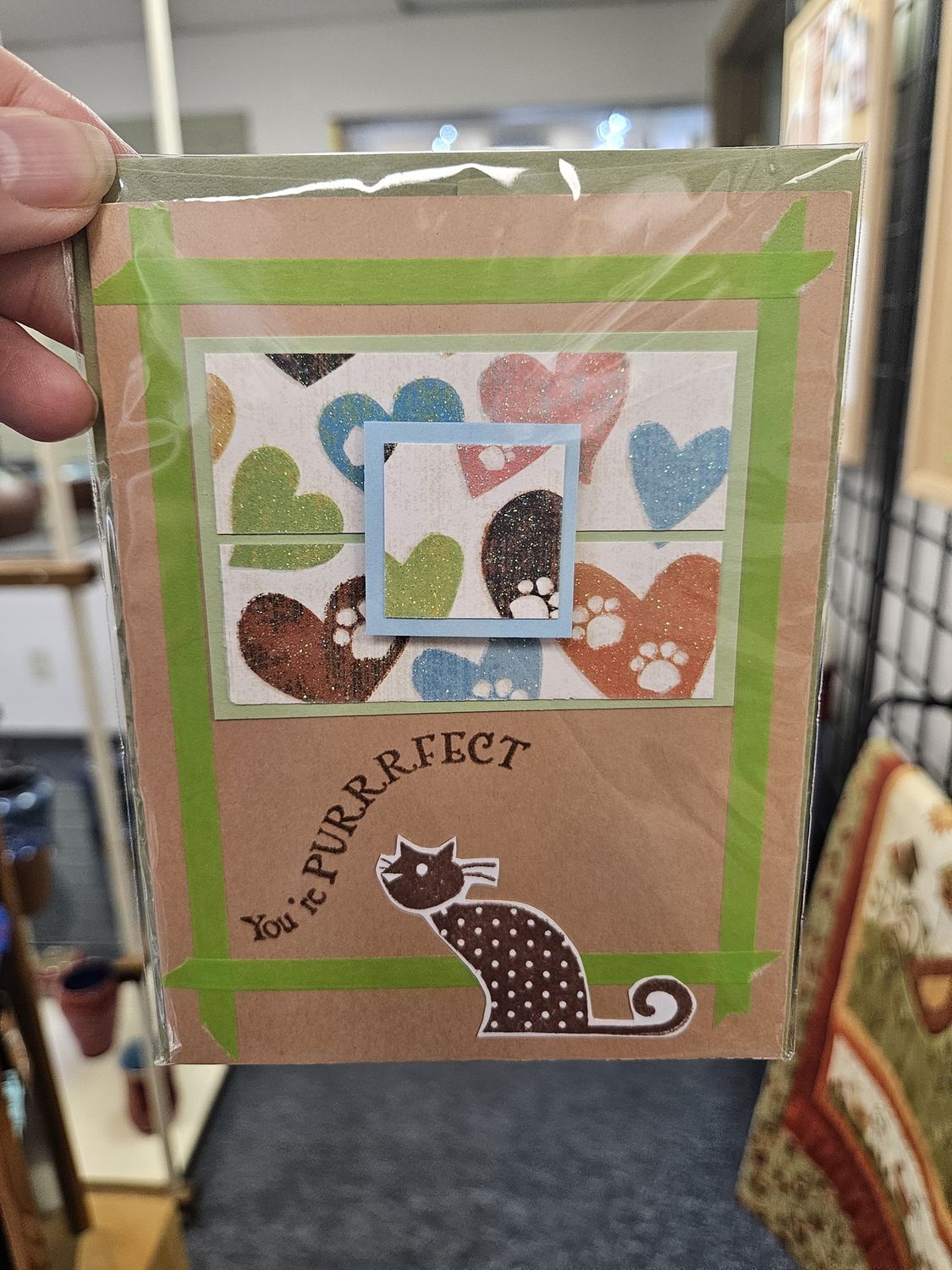 You're Purrfect Greeting Card Brown