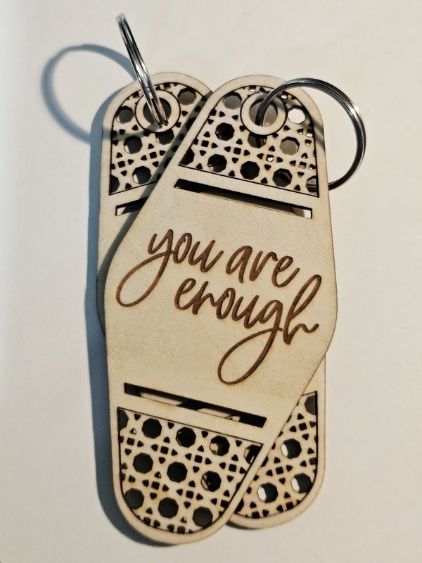 You are enough keychain