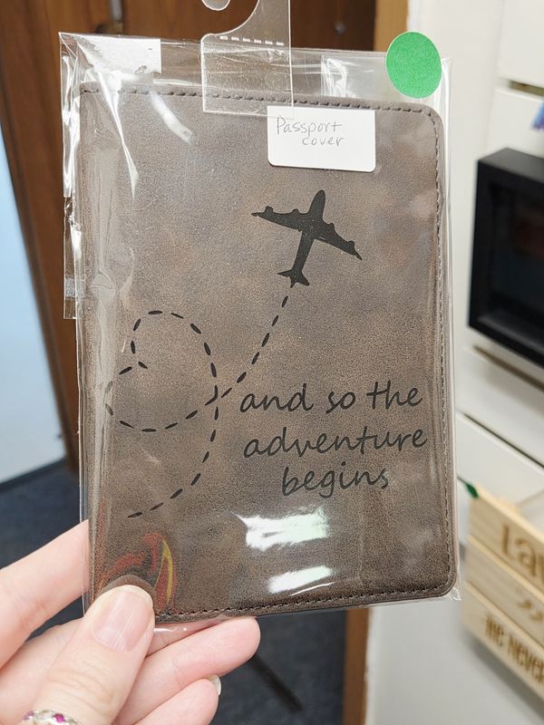 Adventure begins passport cover
