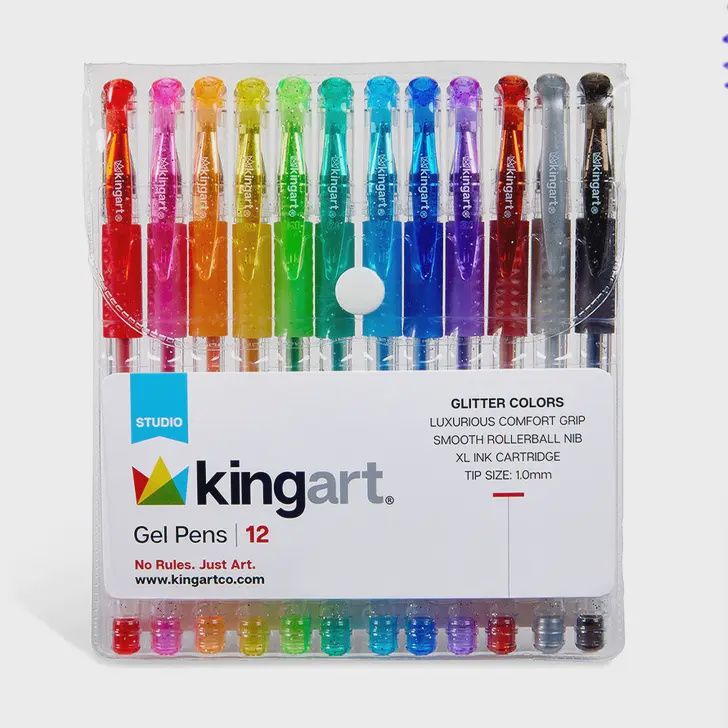 Comfort Grip Glitter Pens