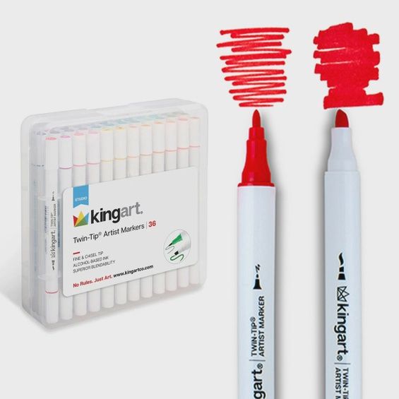 Twin-Tip™ Chisel &amp; Fine Alcohol Markers - 36 Colors