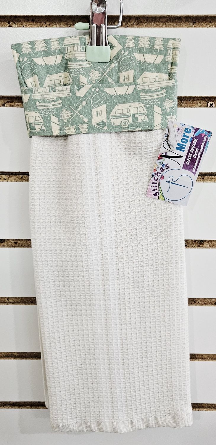 Camping kitchen towel green
