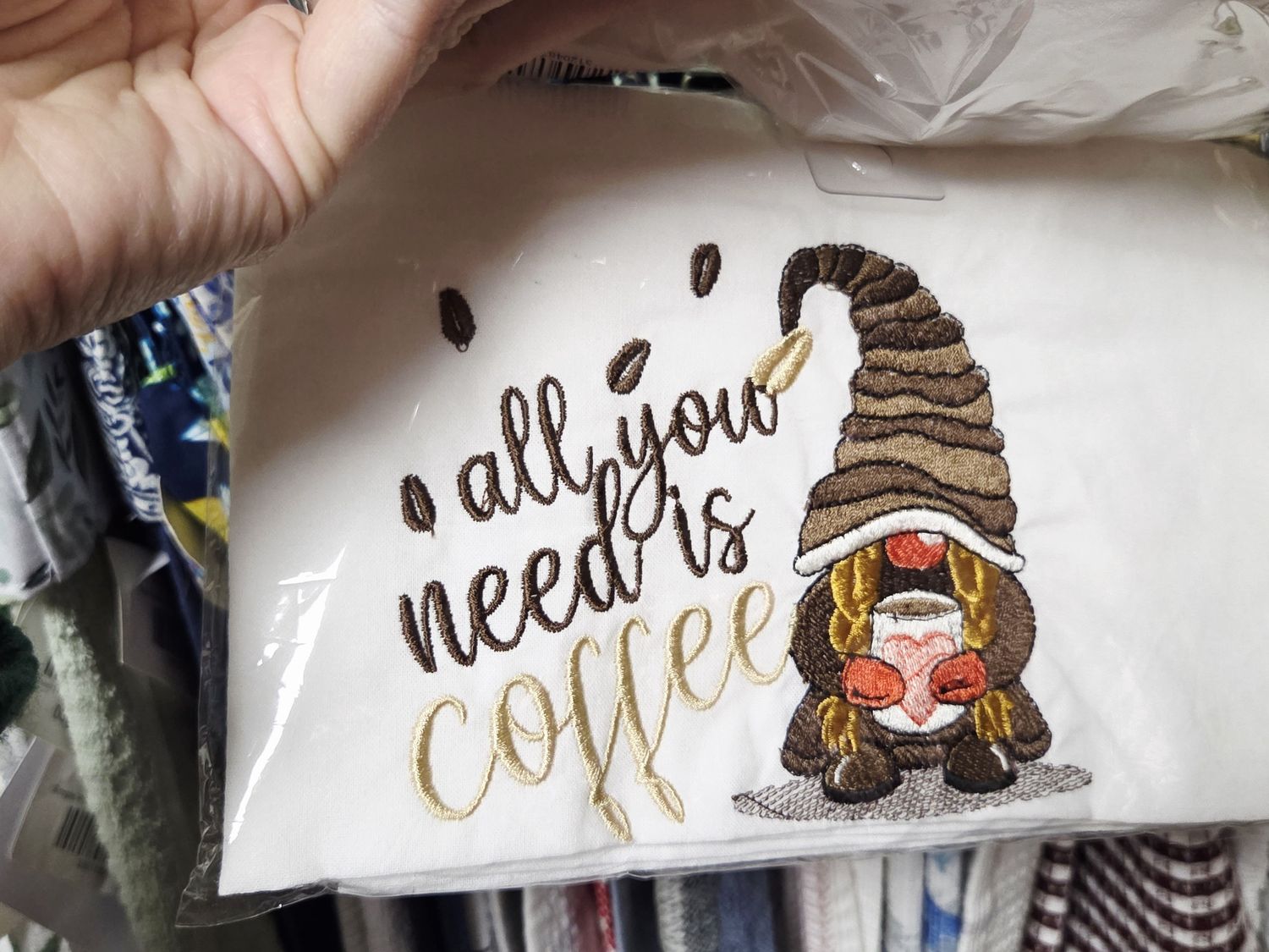 All you need is coffee tea towel orange