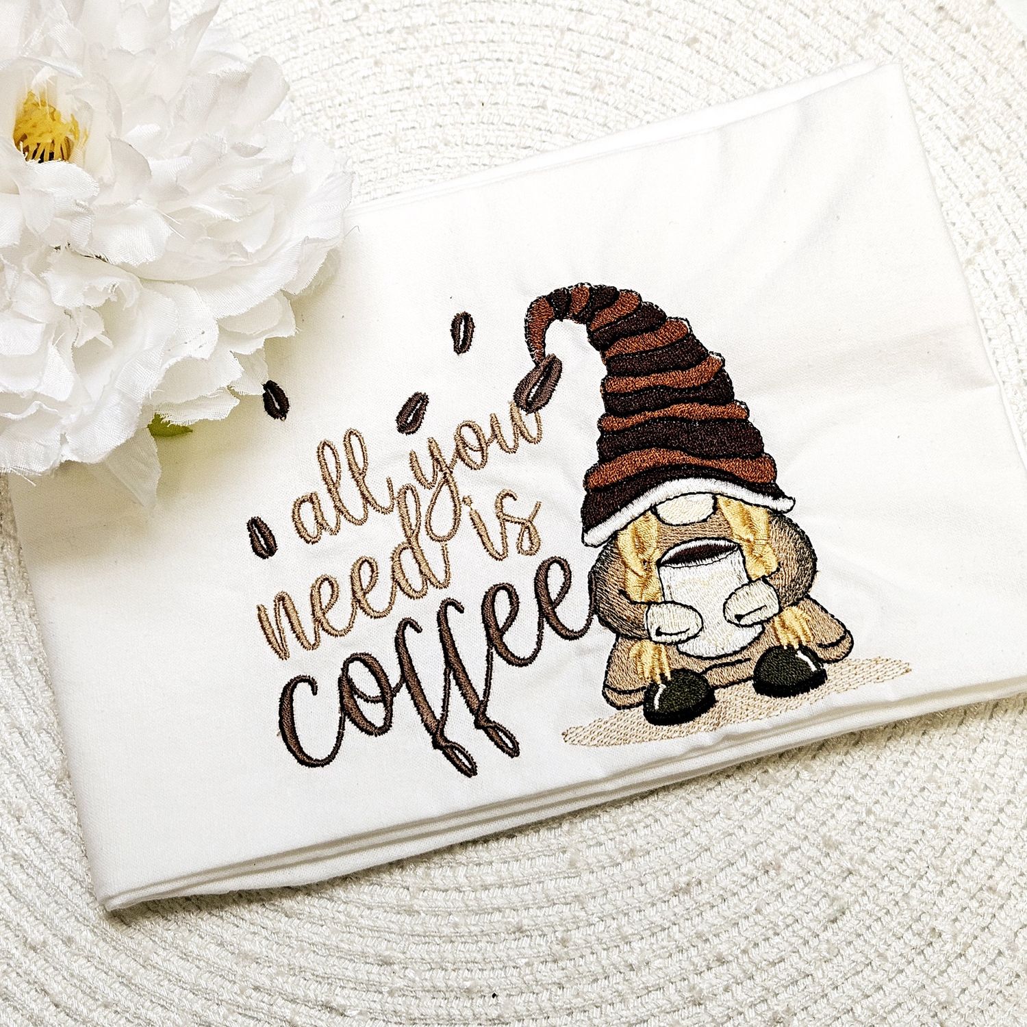 All you need is coffee tea towel brown