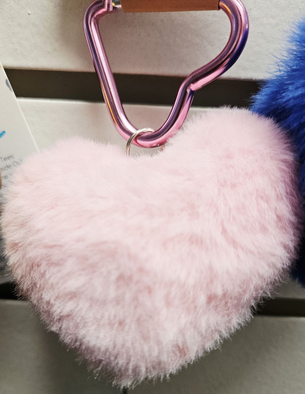 Beaded heart keychain