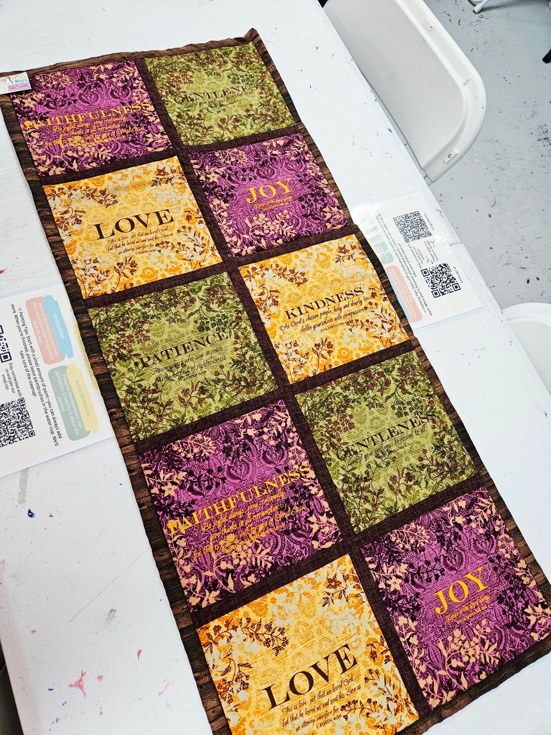 Table runner faith love patience