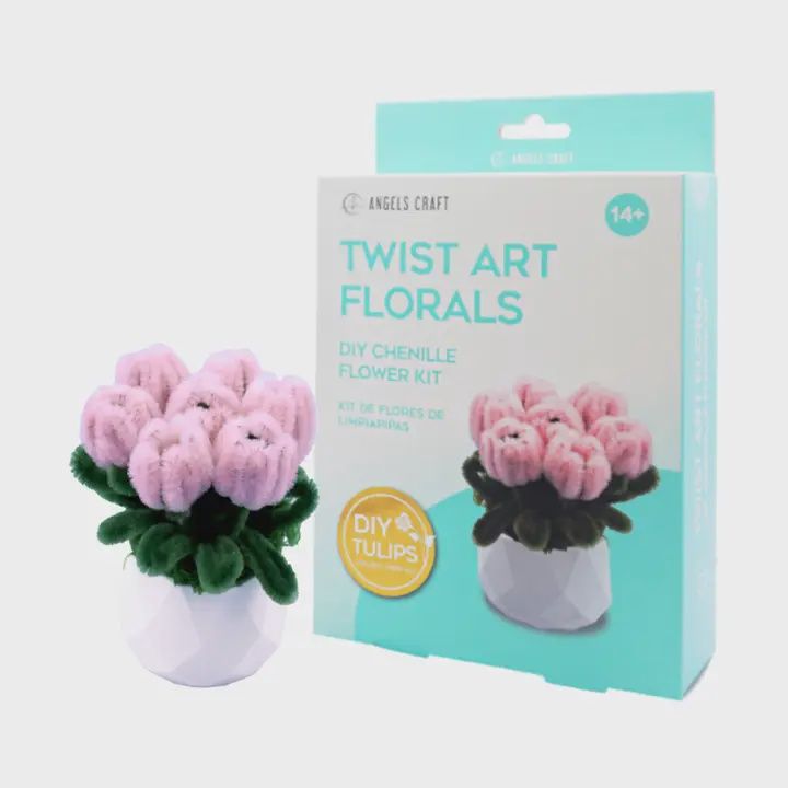 Tulip Chenille Stem Flower Pot Kit