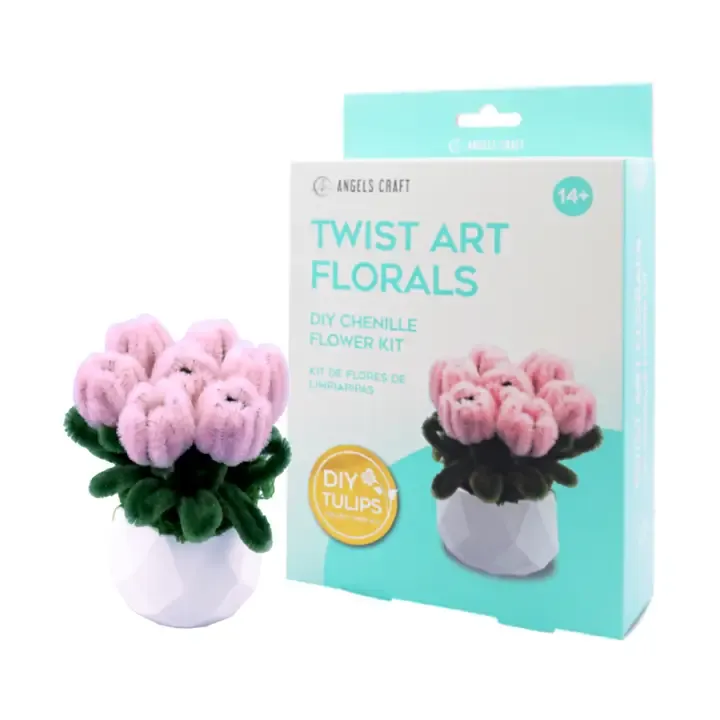 Tulip Chenille Stem Flower Pot Kit