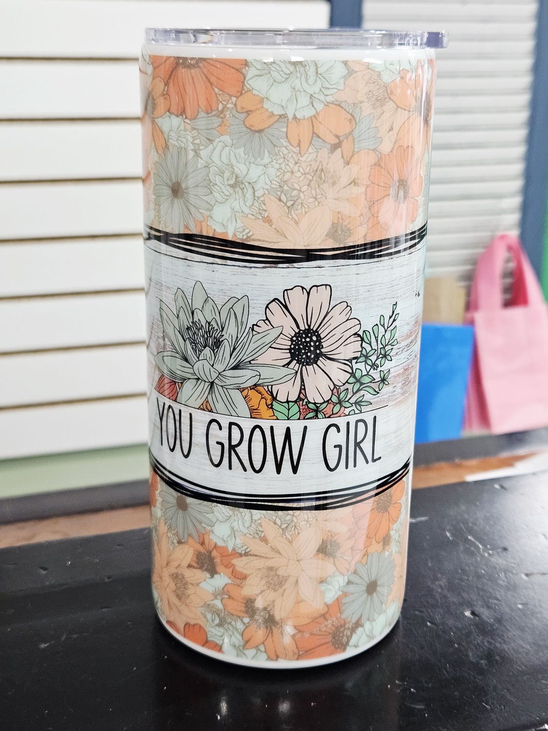 You grow girl epoxy tumbler