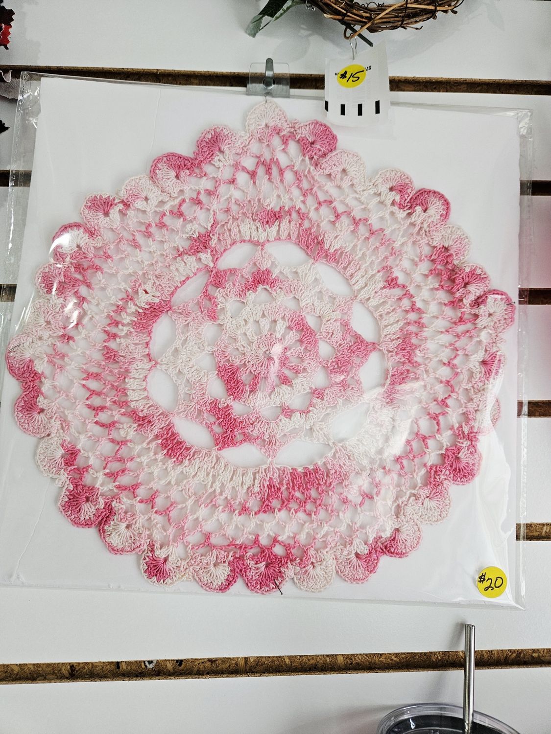 Pink Crochet Doily