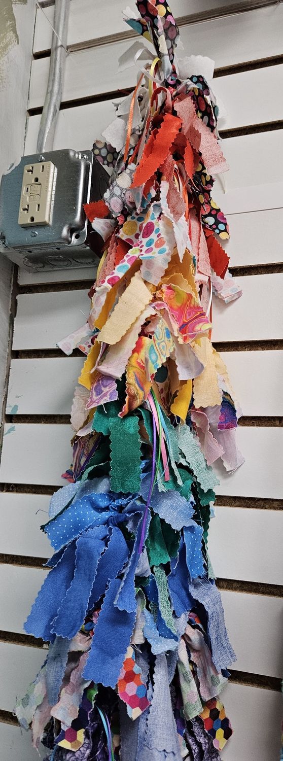 Rainbow Fabric Garland 10.5 Ft
