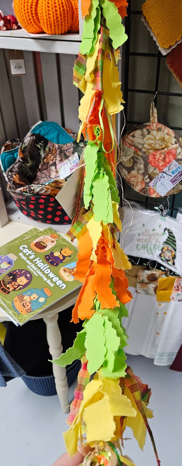 Bright Fall Fabric Garland 8.5 ft