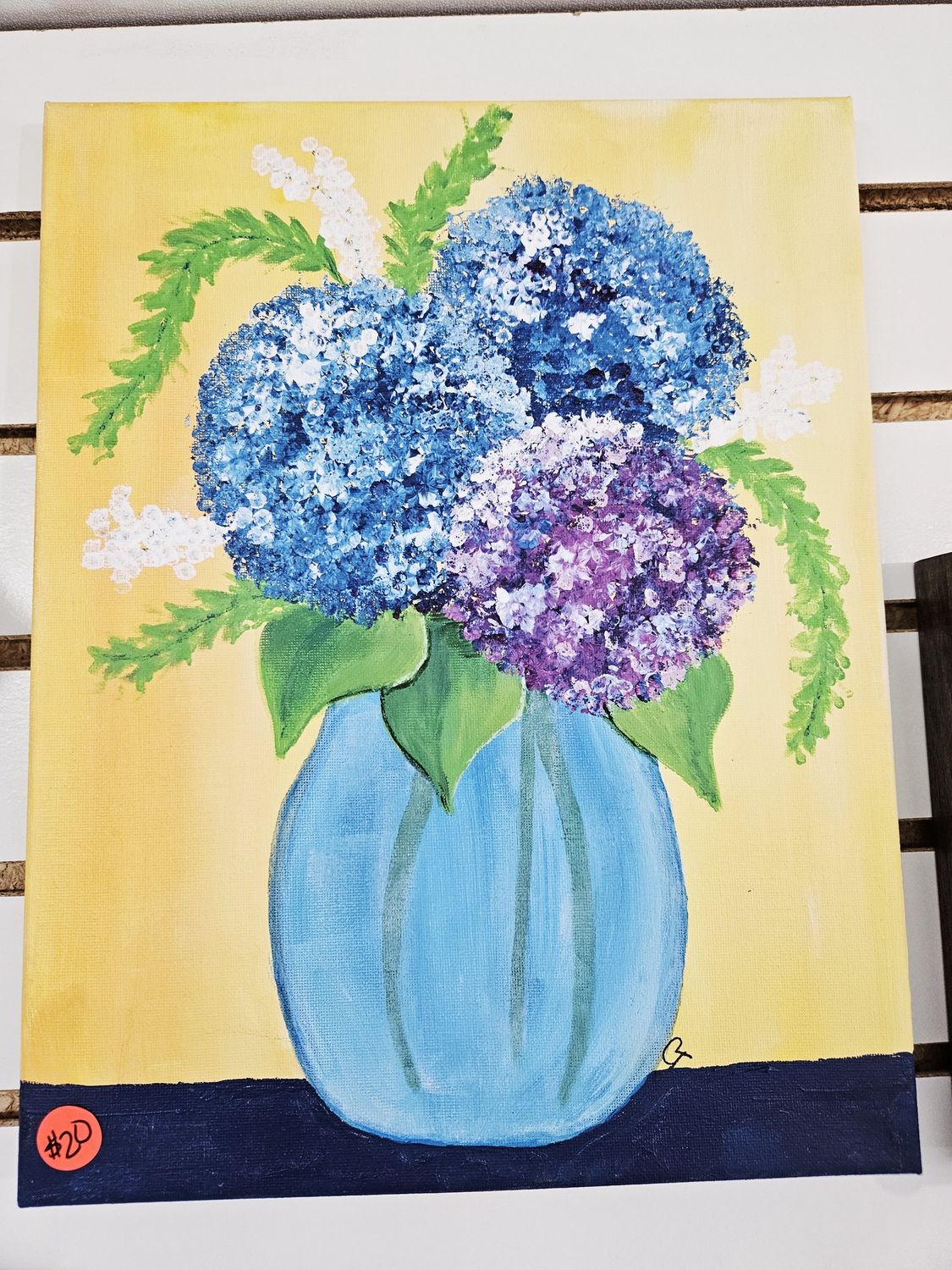 Blue/Purple Flower vase painting
