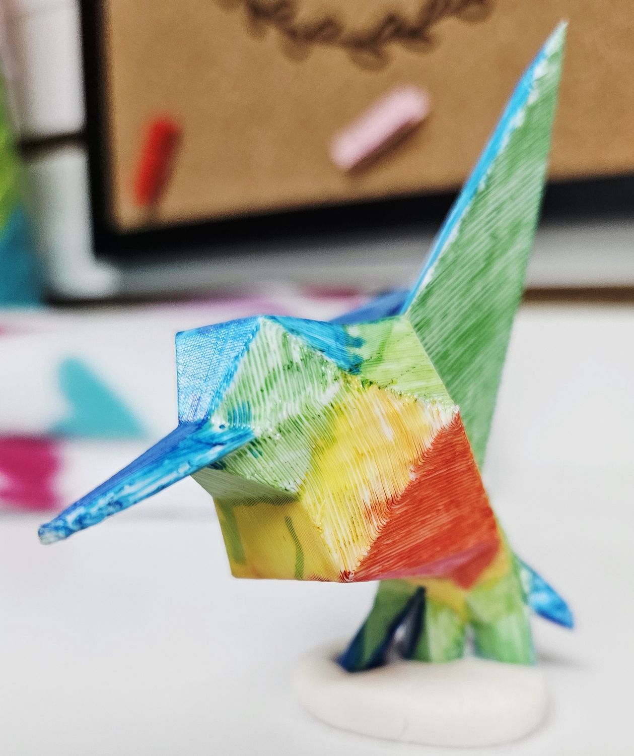 Rainbow 3D Hummingbird