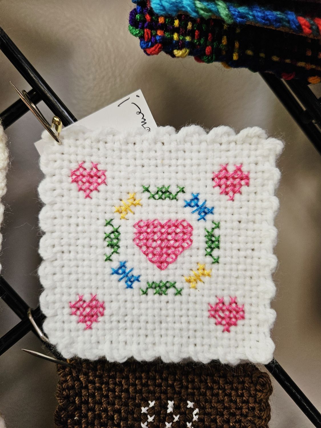 Hearts with Flower Wreath Coaster