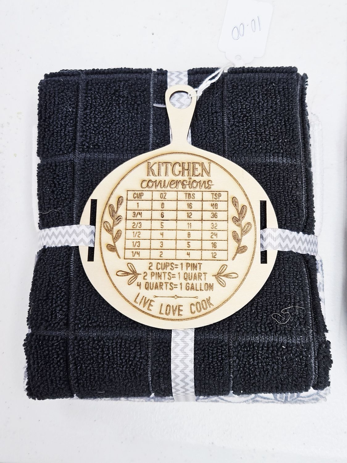 Kitchen Conversions Black/Grey Towel set