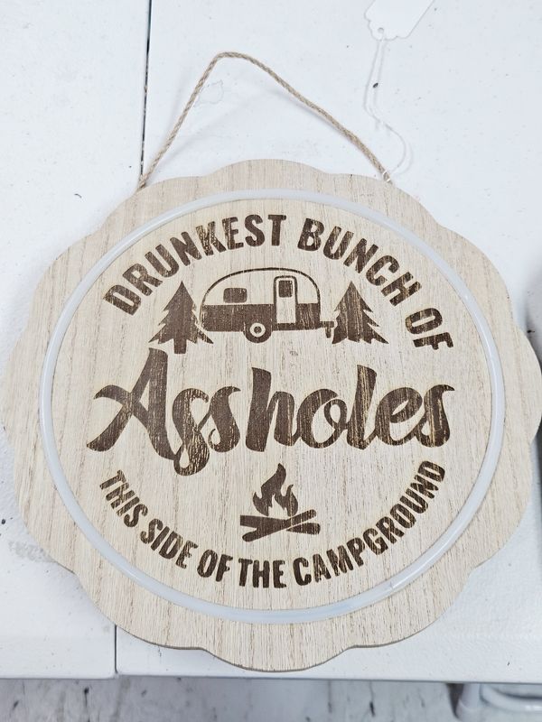 Drunkest Bunch of A**holes lighted sign
