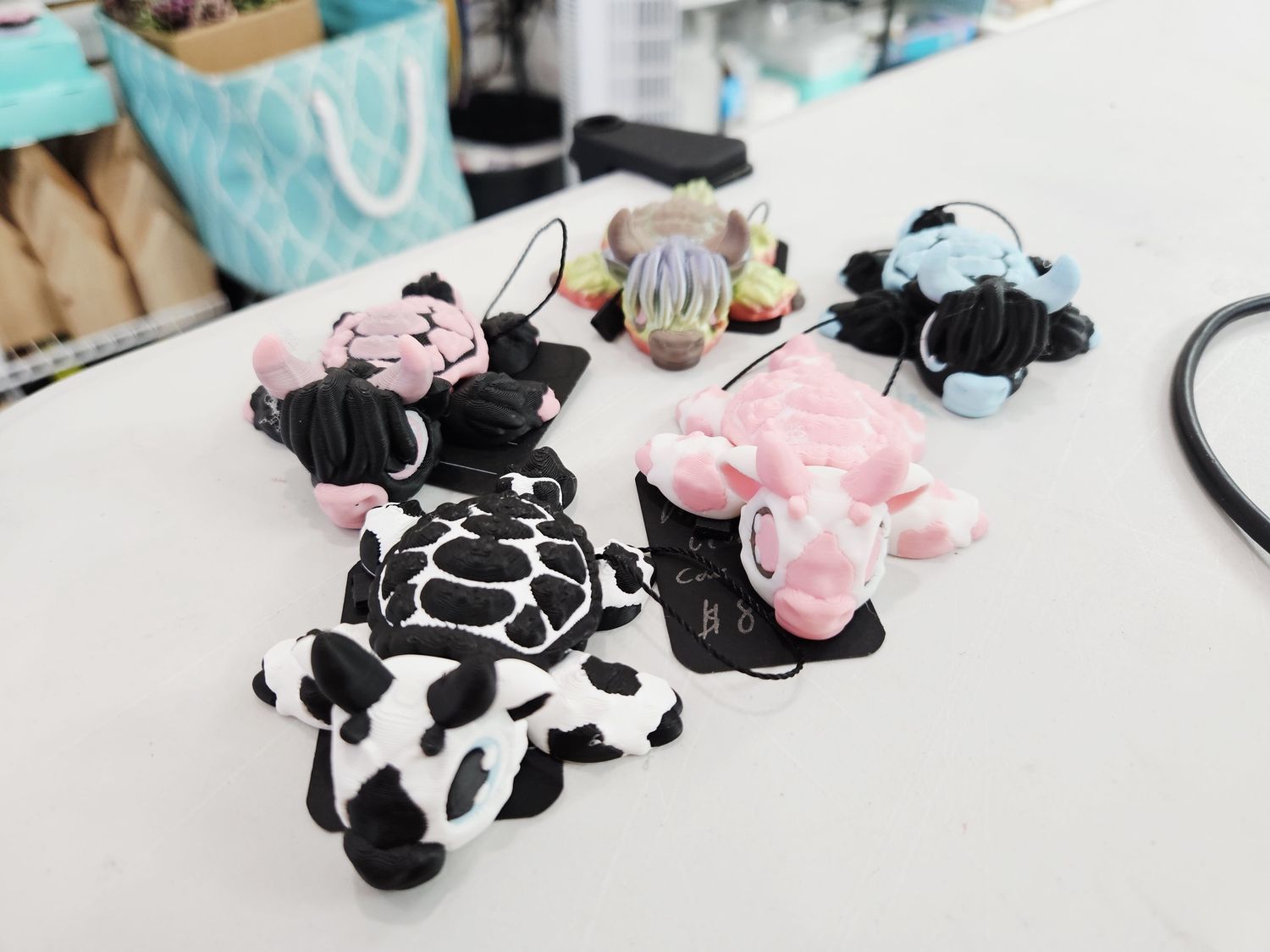 Highland Cow Sea Turtle 3D-Printed