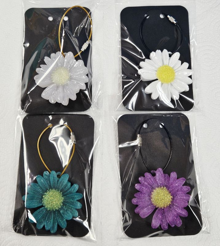 Flower Resin Keychain