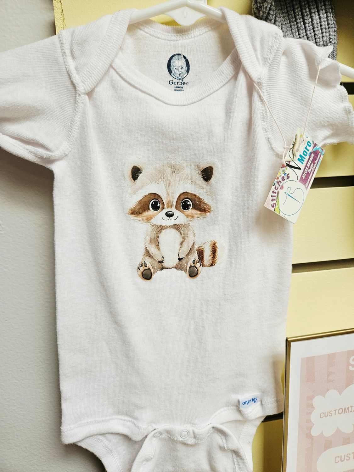 Racoon Onesie 3-6M