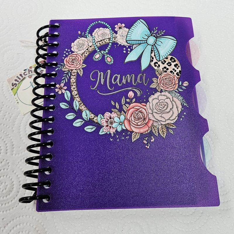 Mama Purple Flower Wreath Notebook