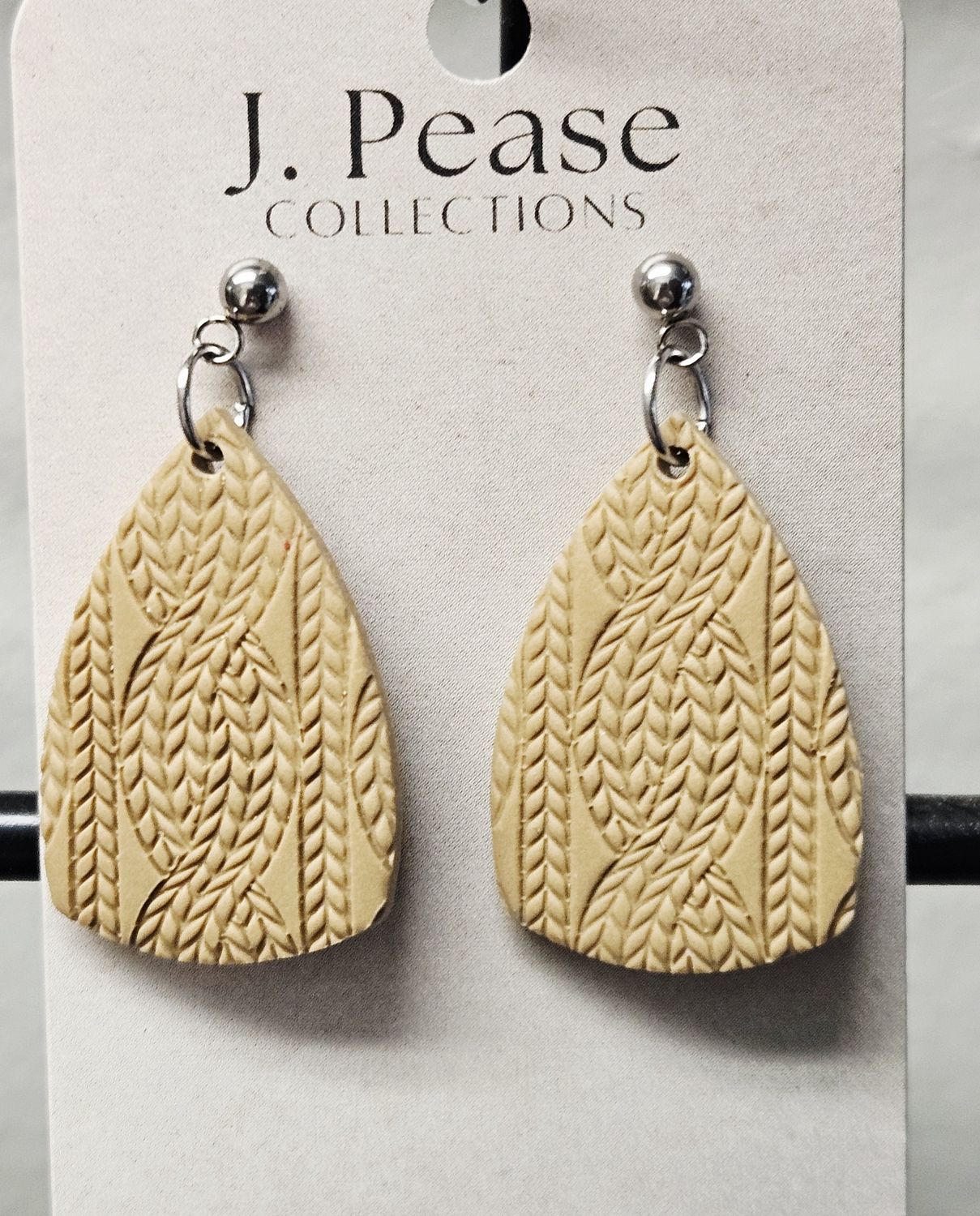 Tear Drop Earrings Brown