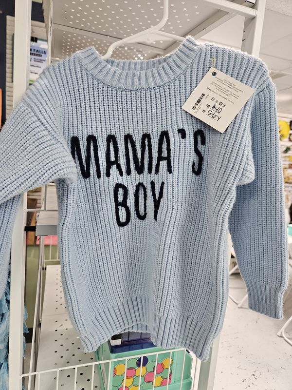 Blue Momma's Boy Sweater 5-6y
