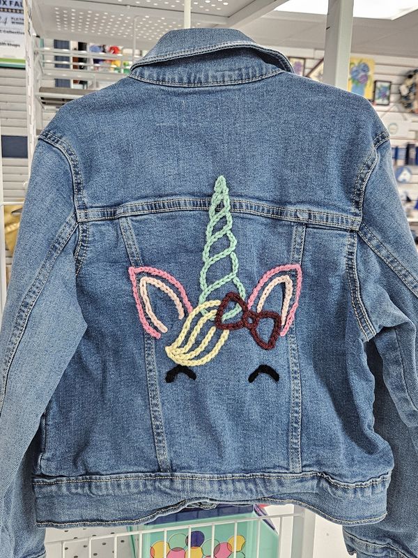 Denim Jacket w/Unicorn 8y