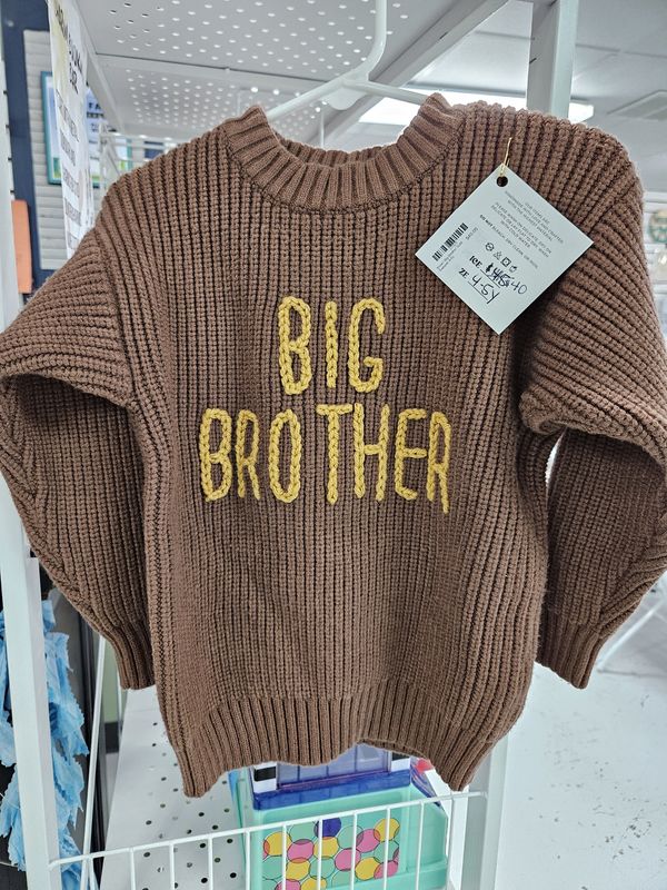 Brown Big Brother Gold Sweater 4-5y