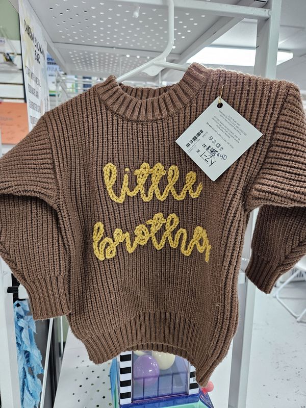 Brown Lil Brother Gold Sweater 1-2y