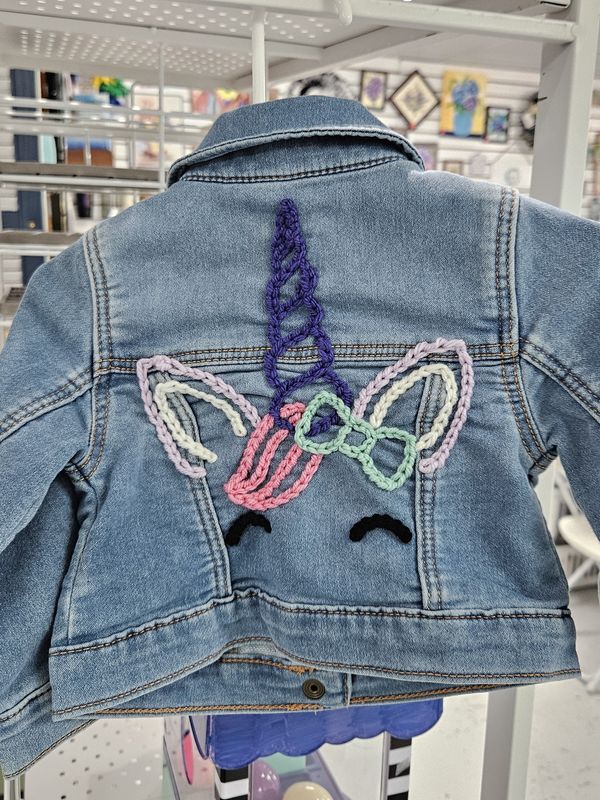 Denim Jacket w/Unicorn 12-18m
