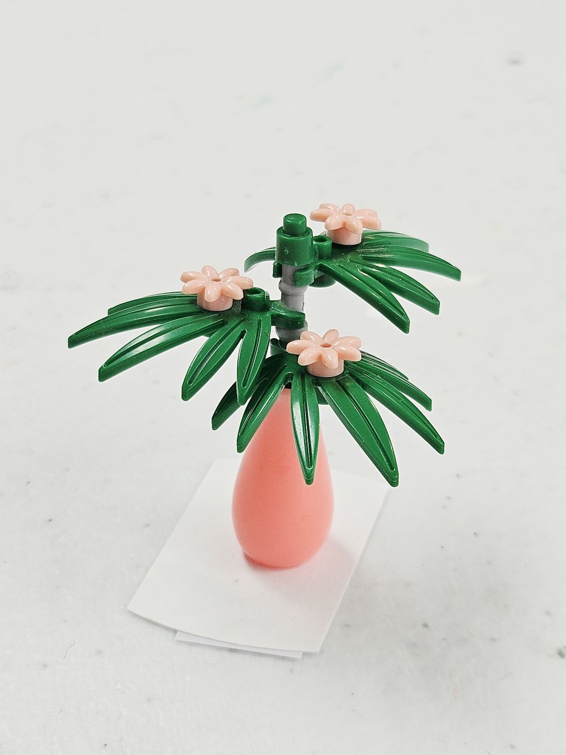 Pink Micro Flower Palm Tree vase